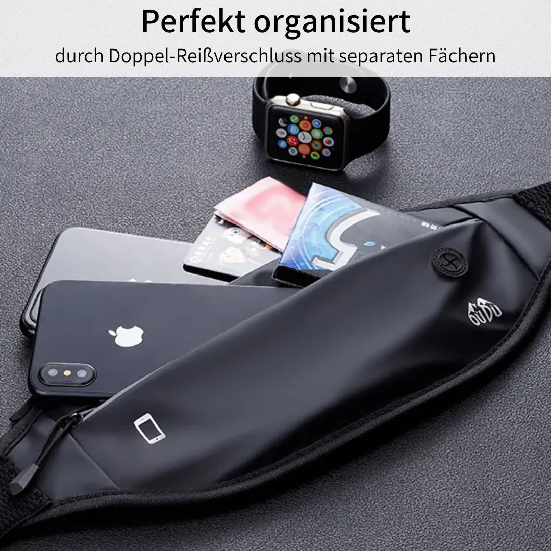 Sport-Bauchtasche – Wasserabweisend mit extra Fächern